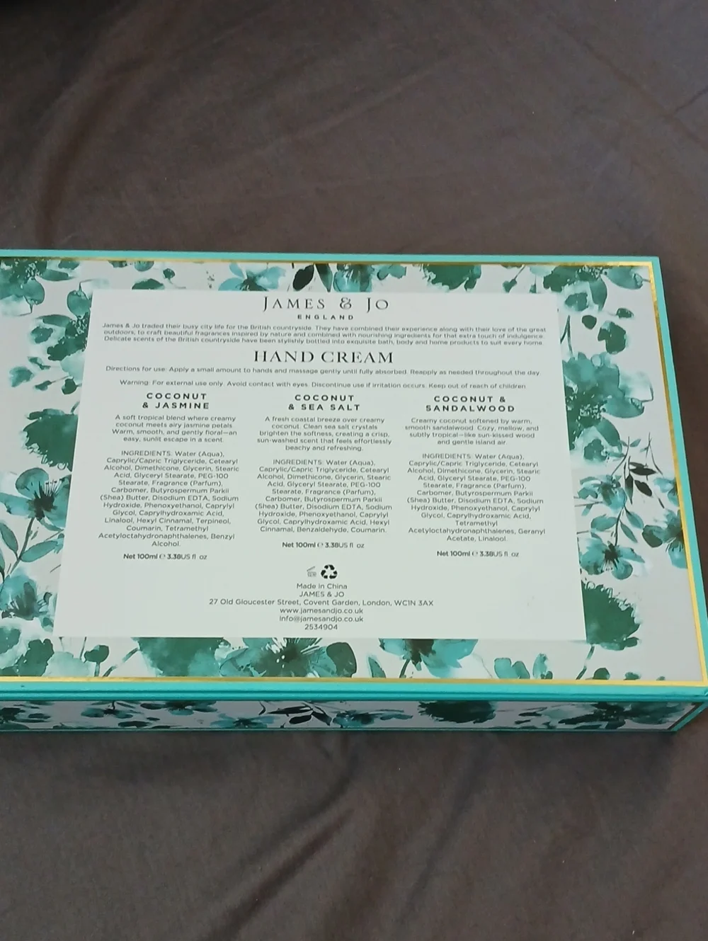 James & Jo Coconut Handcream Trio Gift Set